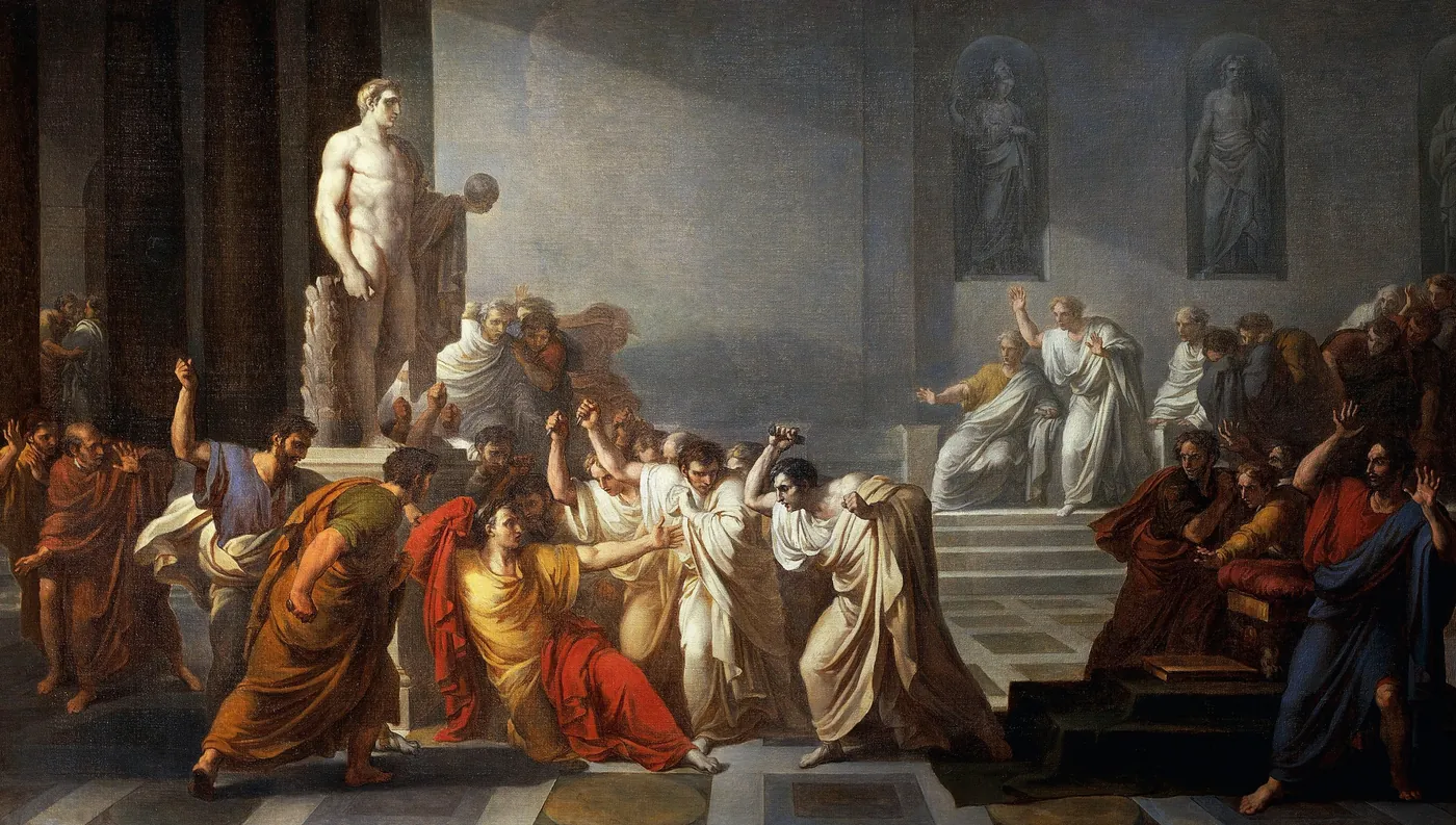Assassination of Gaius Julius Caesar by the senators of Rome